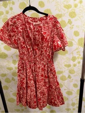 Maeve Somerset Red Floral Mini Dress